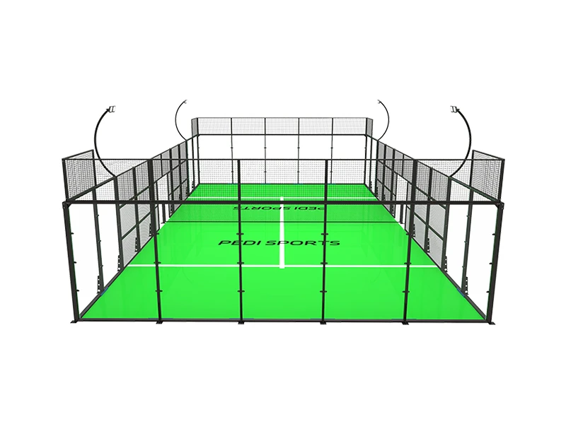 Side view of classic panel court