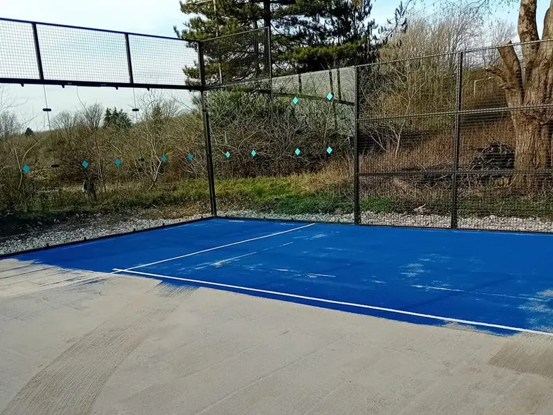 premium panoramic padel court with roof (all weather 20x10m)