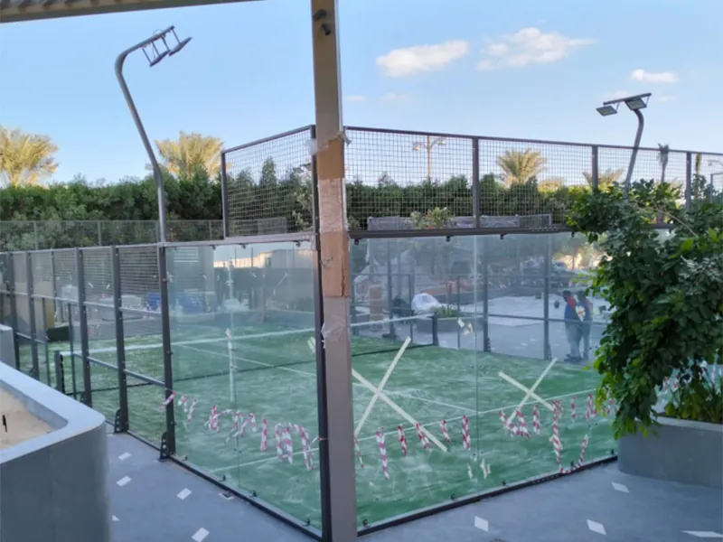 premium panoramic padel court (standard 20x10m)