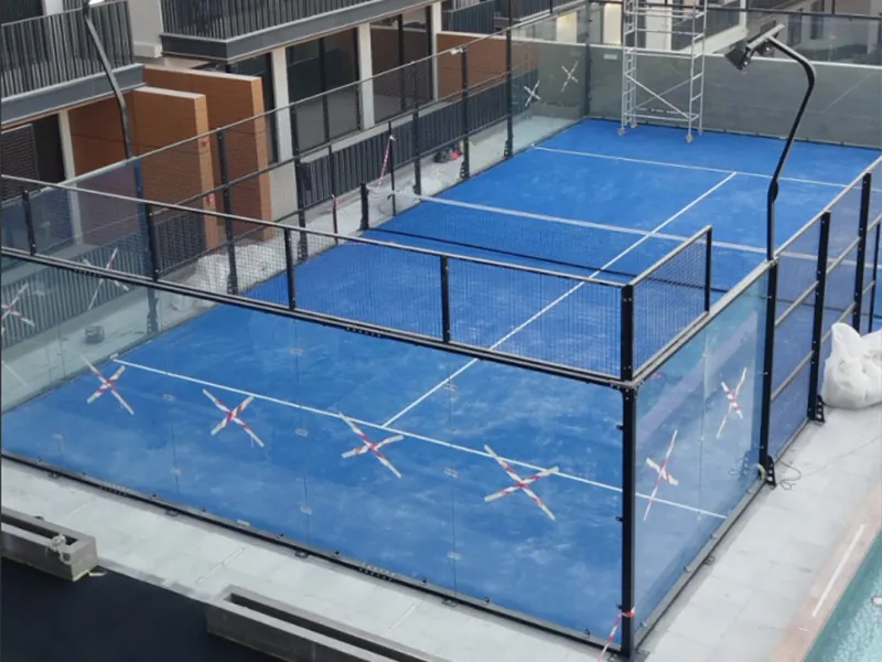 premium panoramic padel court (standard 20x10m)
