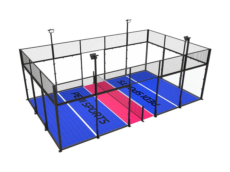 Top view of a padbol court