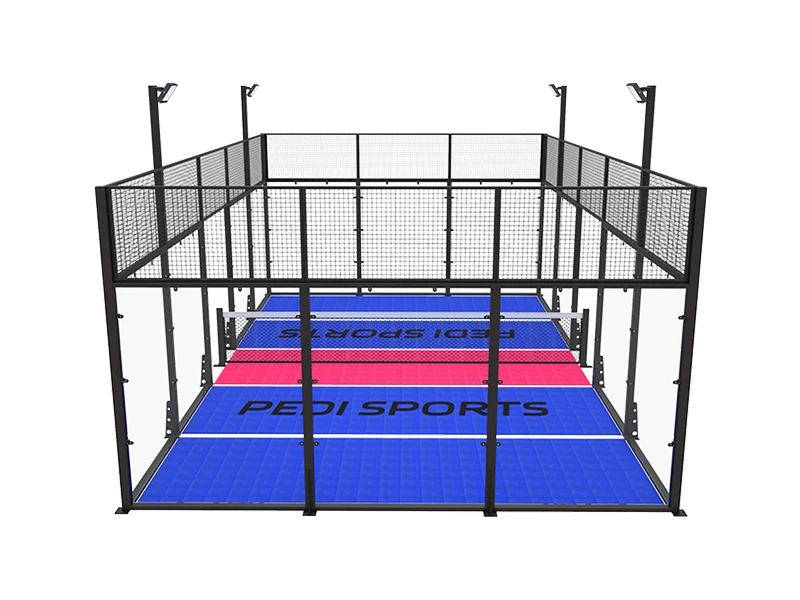 Side view of a padbol court