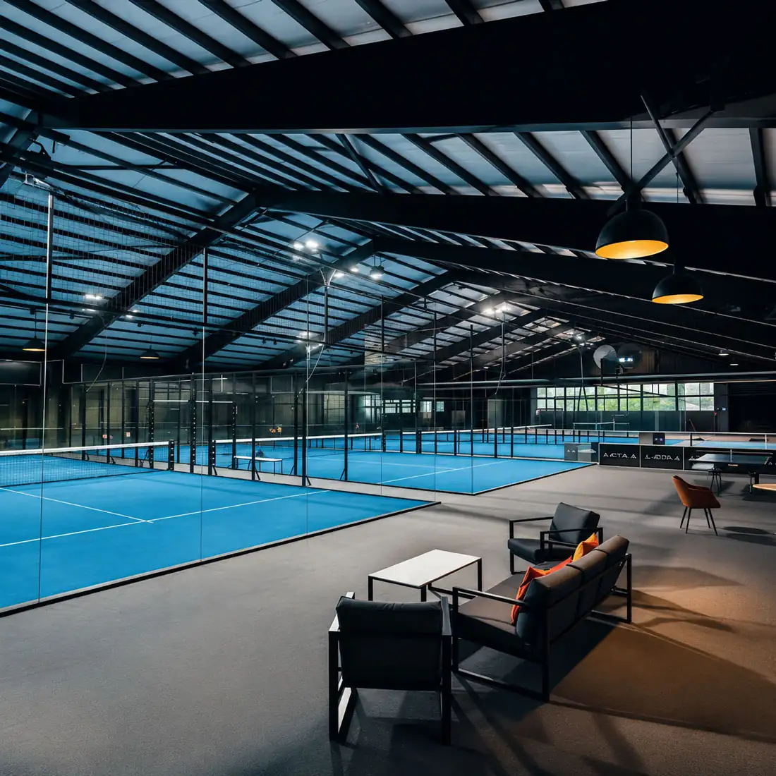 premium super panoramic padel court (360° unobstructed view)