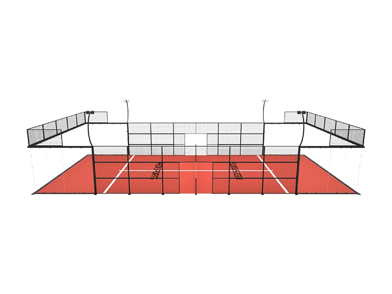 super panoramic padel court side view