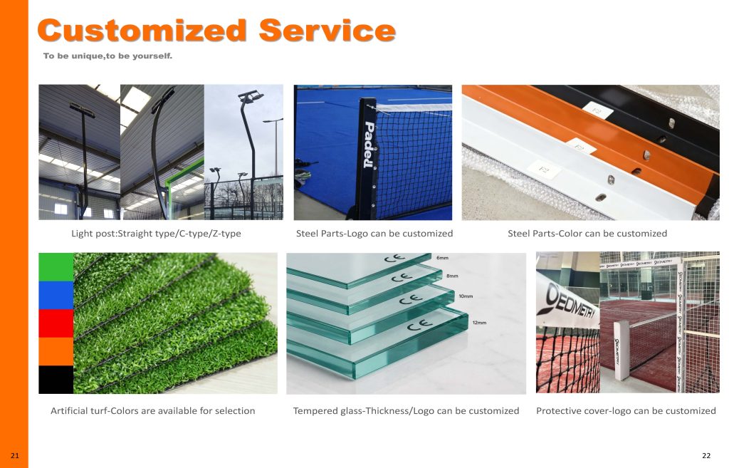 premium panoramic padel court with roof (all weather 20x10m)