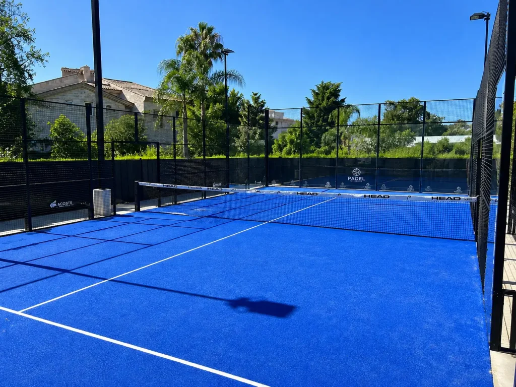padel court under the blue sky