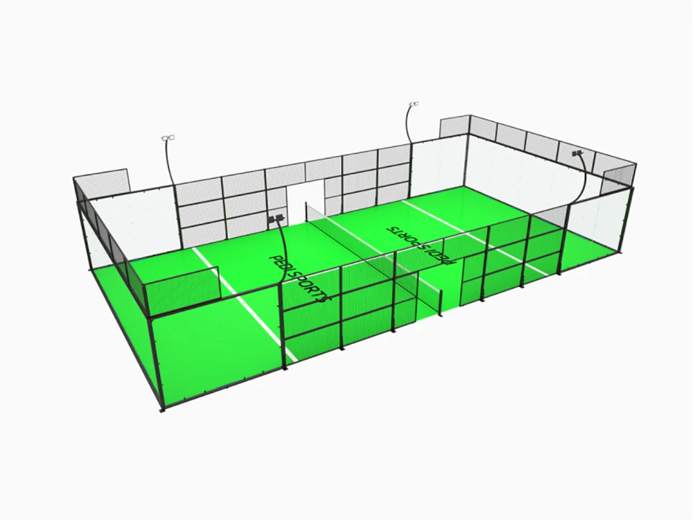pc 001 panoramic padel court with all glass design
