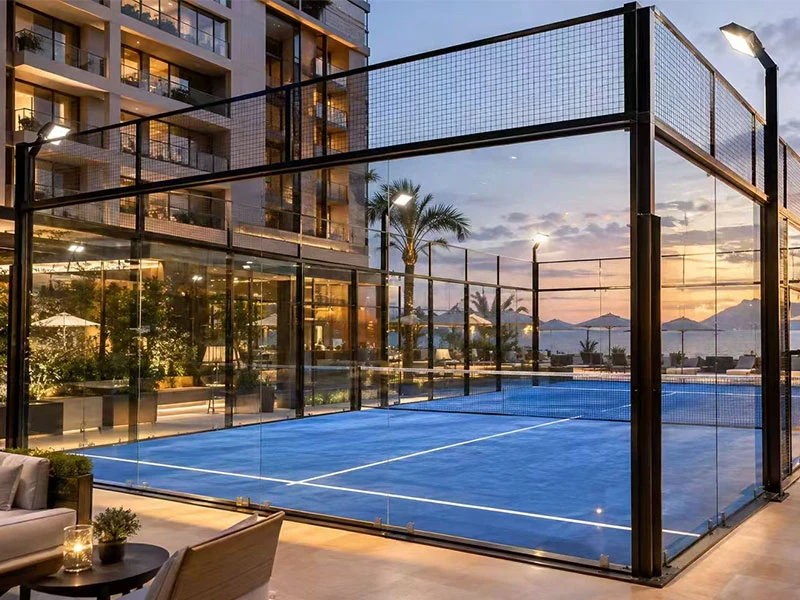 professional outdoor padel court